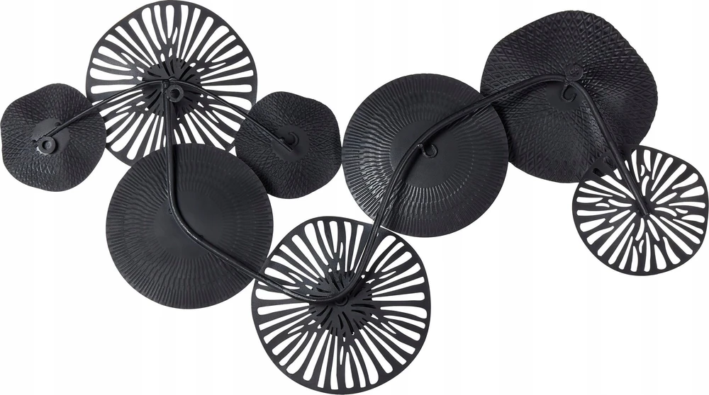 Beliani Sieninis dekoras TENNESSINE metalinis 49 cm juodas