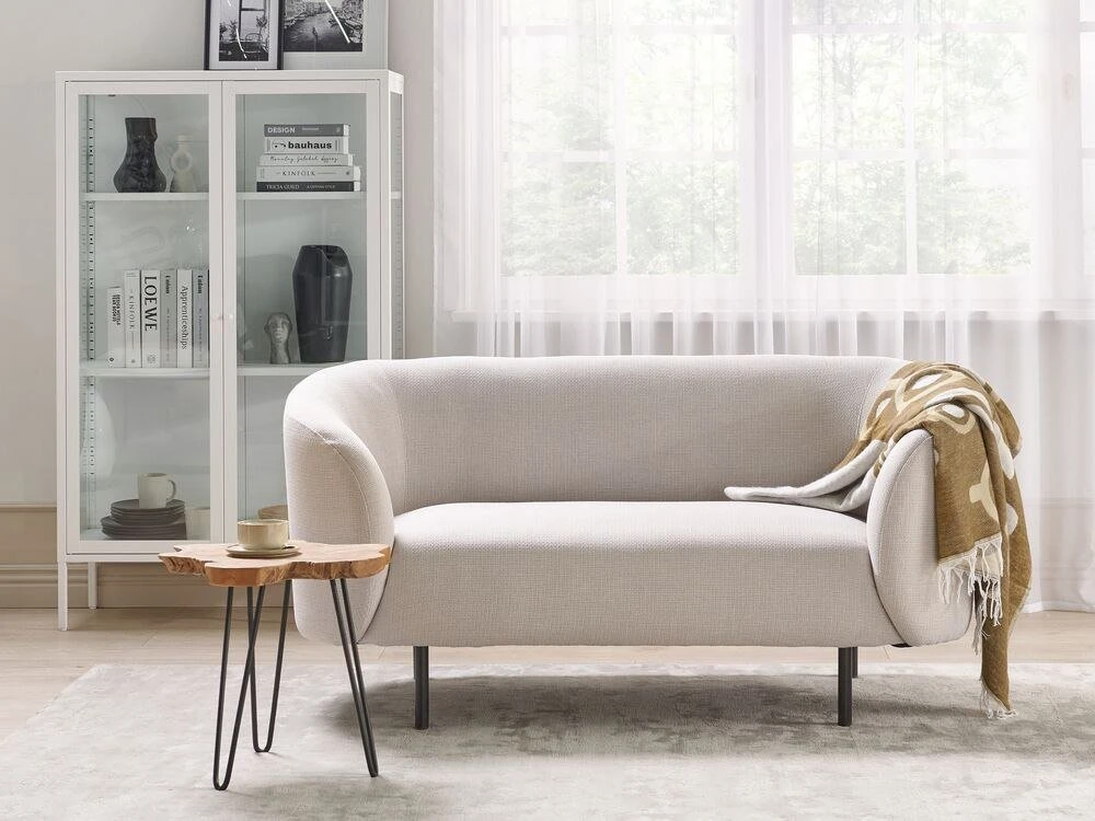 Beliani Dvivietė sofa LOEN, šviesiai smėlio spalvos