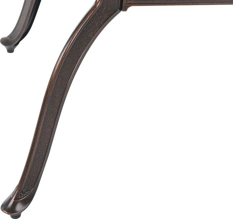Beliani Sodo stalas LIZZANO 165 cm 102 cm Metalinis tamsiai rudas