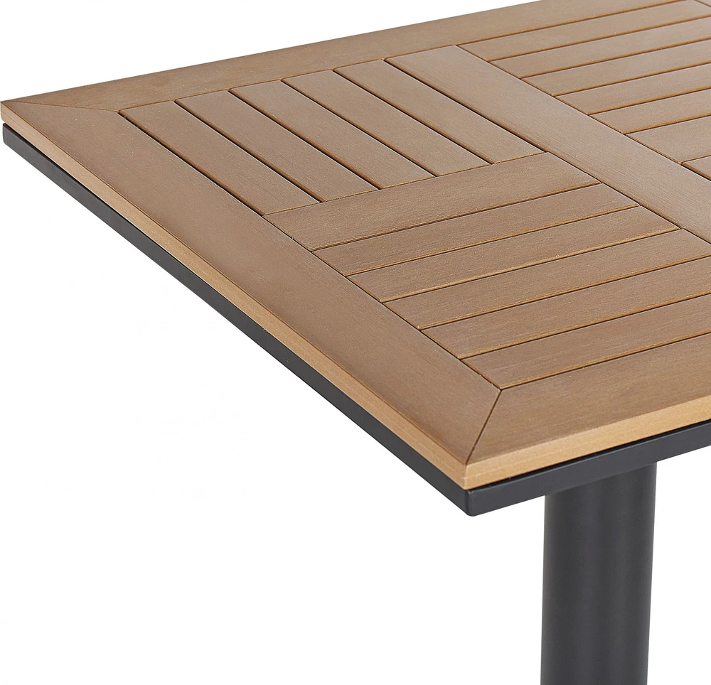 Beliani Bistro staliukas PALMI 60 cm 60 cm medienos imitacija ruda