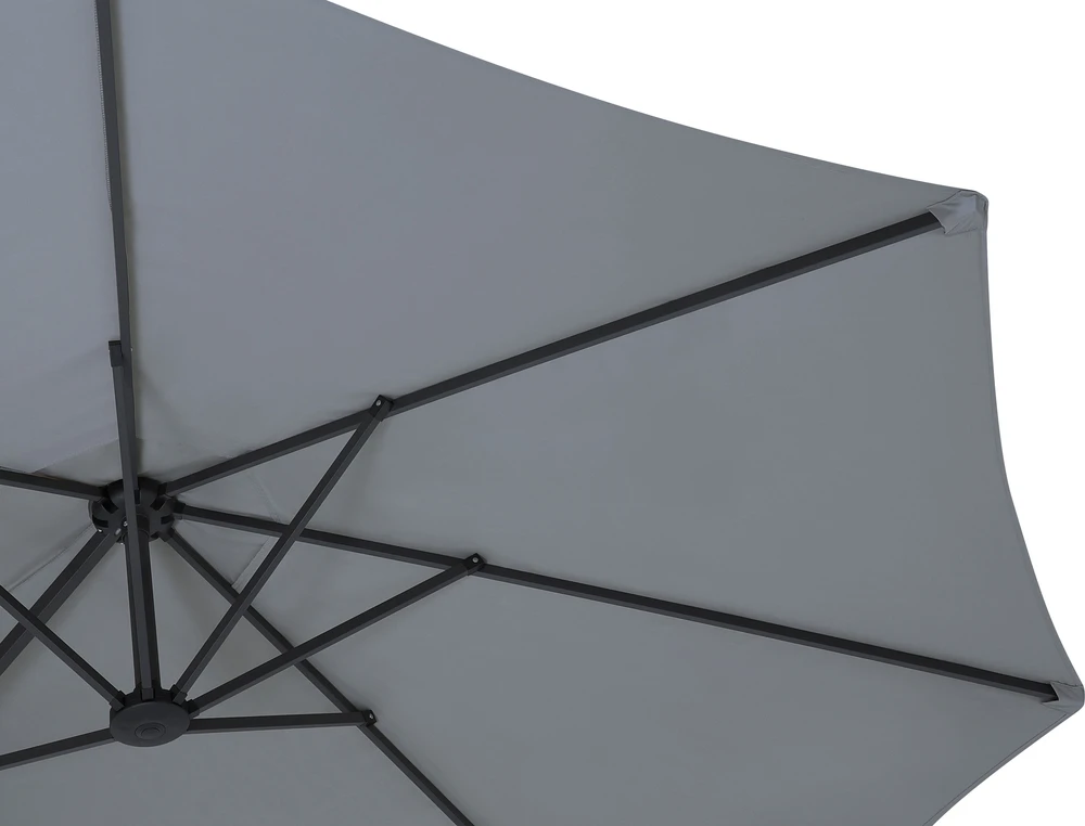 Beliani Sodo skėtis 460 cm SIBILLA pilkas
