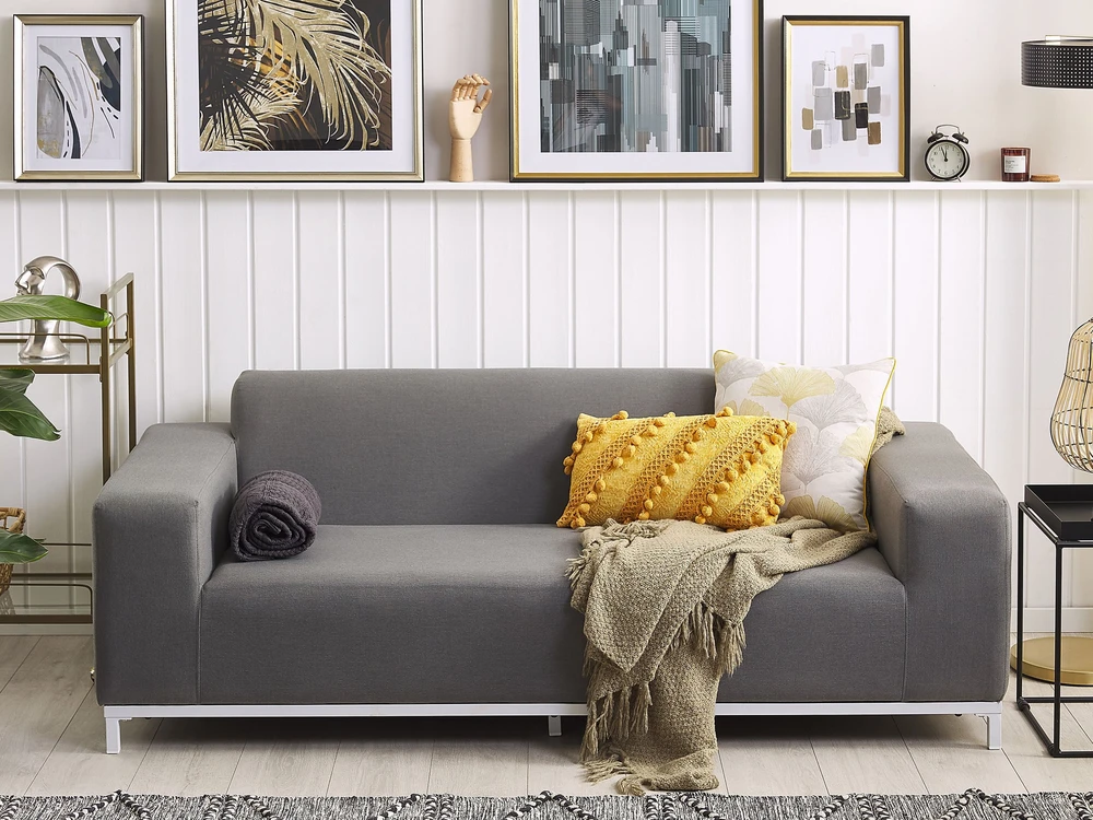 Beliani Dvivietė sodo sofa ROVIGO Pilka