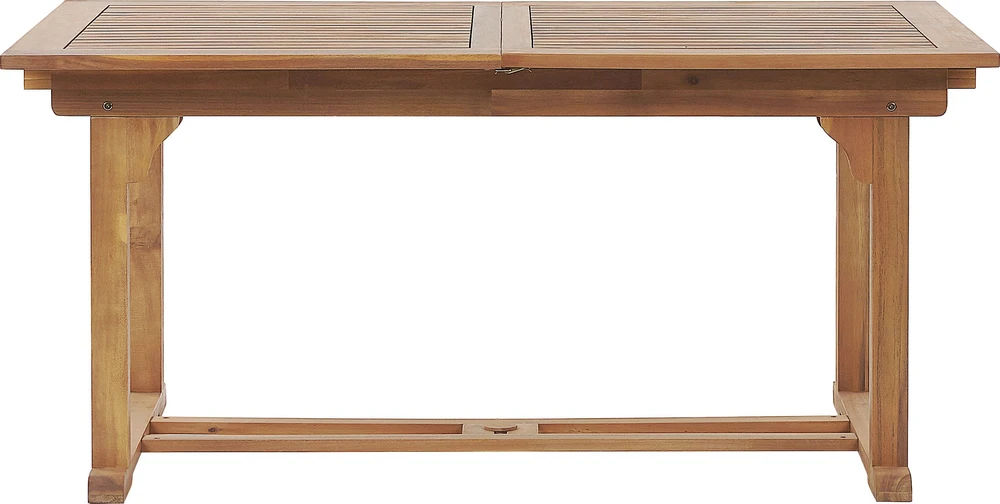 Beliani Išskleidžiamas sodo stalas JAVA 160/220 cm 90 cm akacijos mediena šviesiai rudas