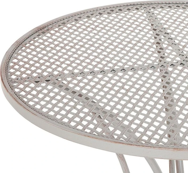 Beliani Bistro staliukas CILENTO 71 cm 71 cm metalinis pilkas