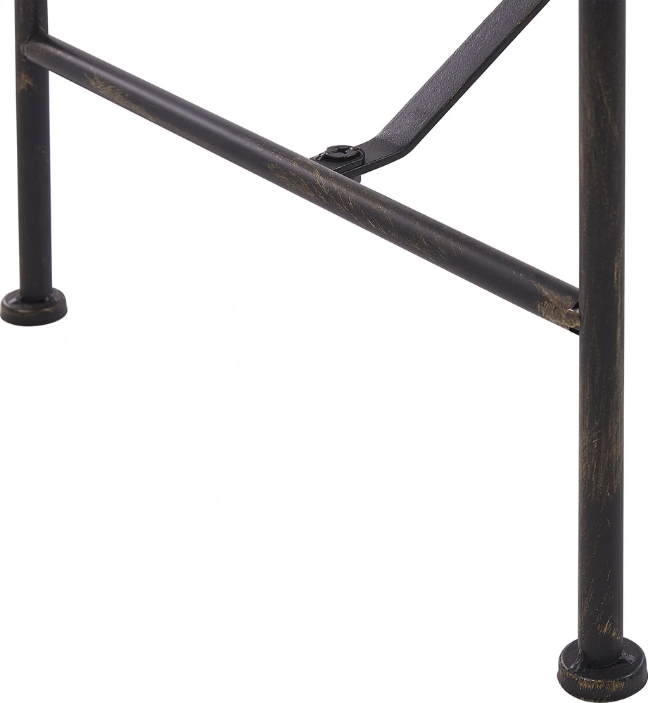 Beliani Sodo suoliukas MILAZZO 130 cm metalinis juodas