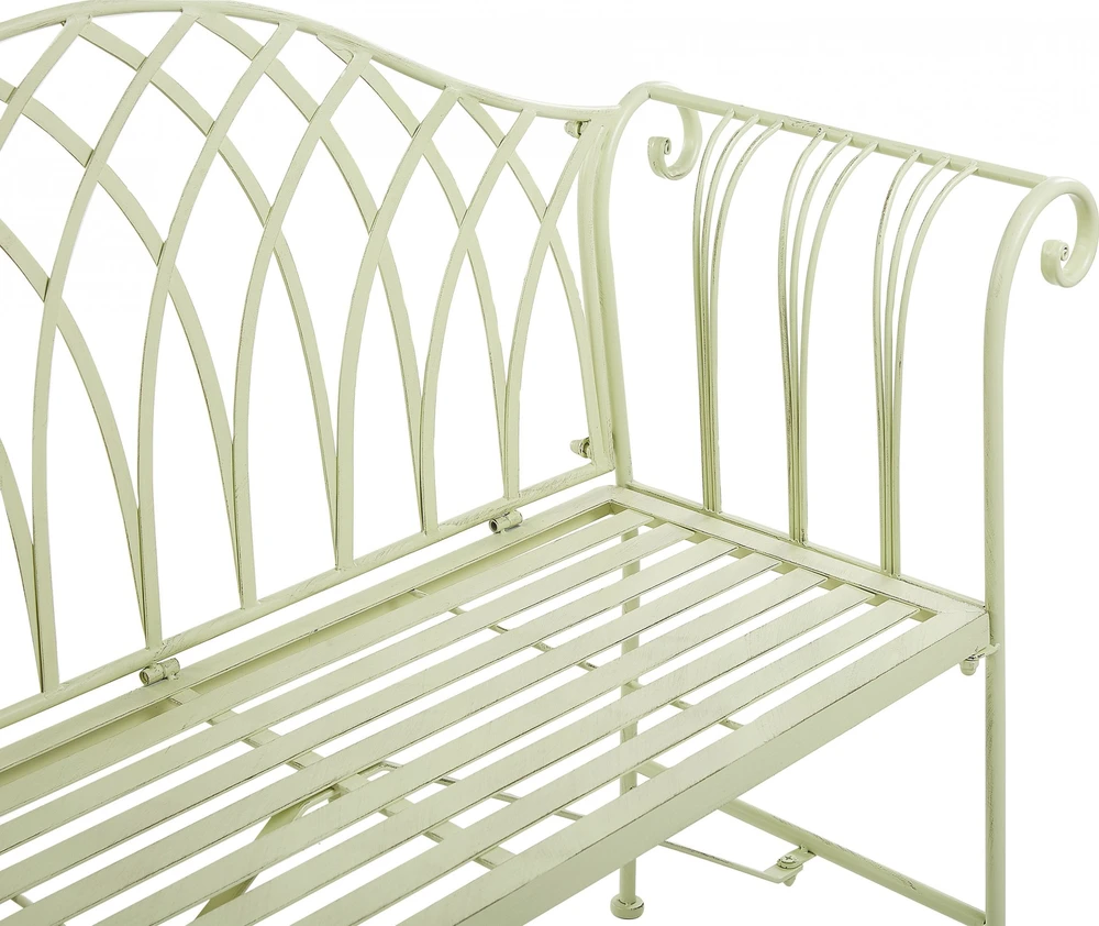 Beliani Sodo suoliukas MILAZZO 130 cm Metalas Šviesiai žalia