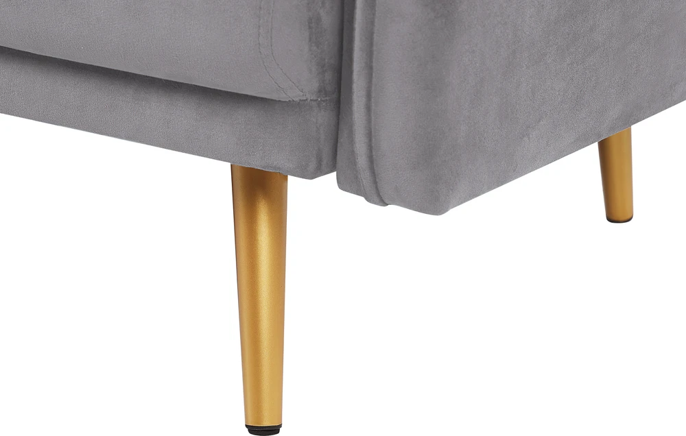Beliani 2 vietų sofa MAURA veliūrinė pilka