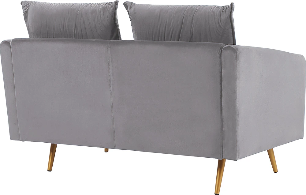 Beliani 2 vietų sofa MAURA veliūrinė pilka