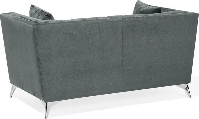Beliani 2 vietų sofa GAULA, veliūrinė, pilka