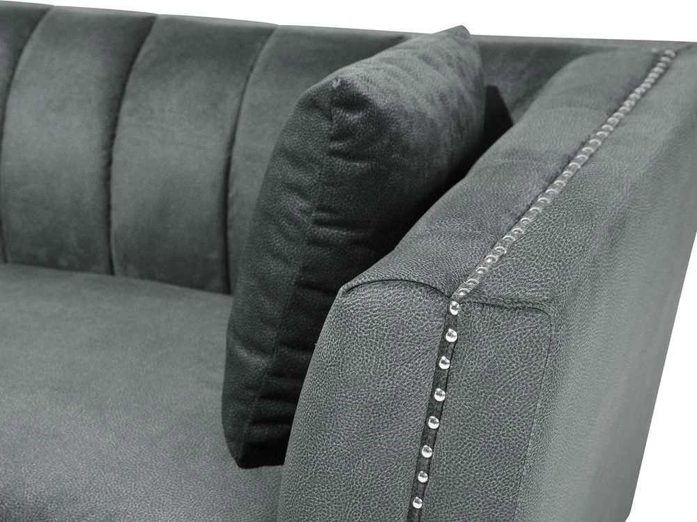 Beliani 2 vietų sofa GAULA, veliūrinė, pilka