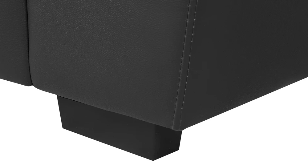 Beliani 2 vietų sofa VOGAR dirbtinė oda, juoda