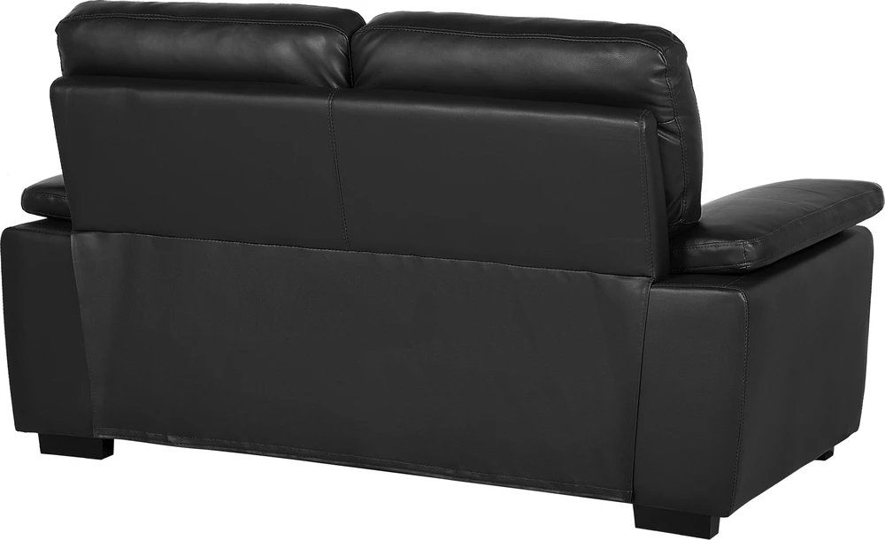 Beliani 2 vietų sofa VOGAR dirbtinė oda, juoda