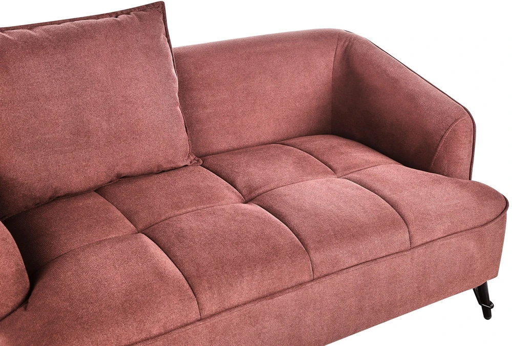 Beliani Dvivietė sofa HOBRO, burgundiška