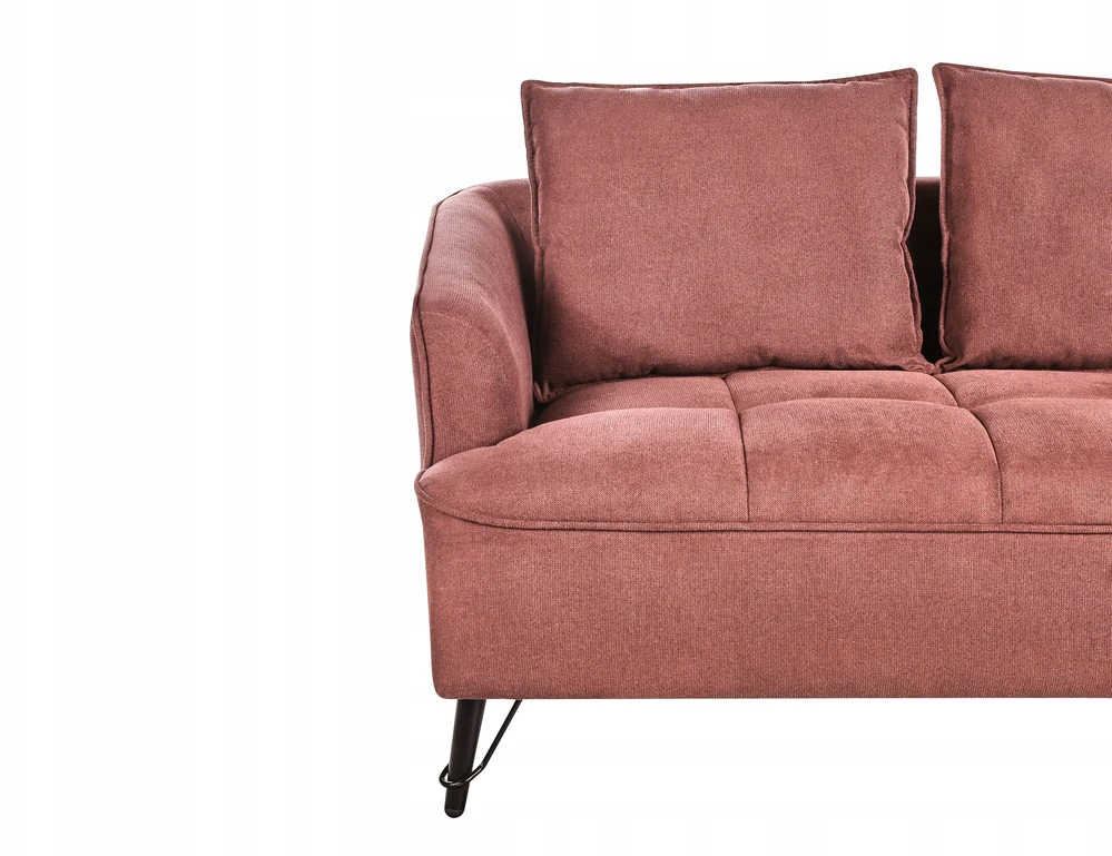 Beliani Dvivietė sofa HOBRO, burgundiška