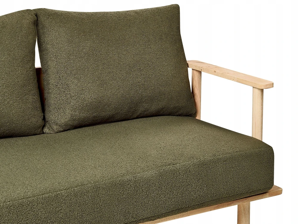 Beliani Dvivietė sofa ASKER Boucle tamsiai žalia