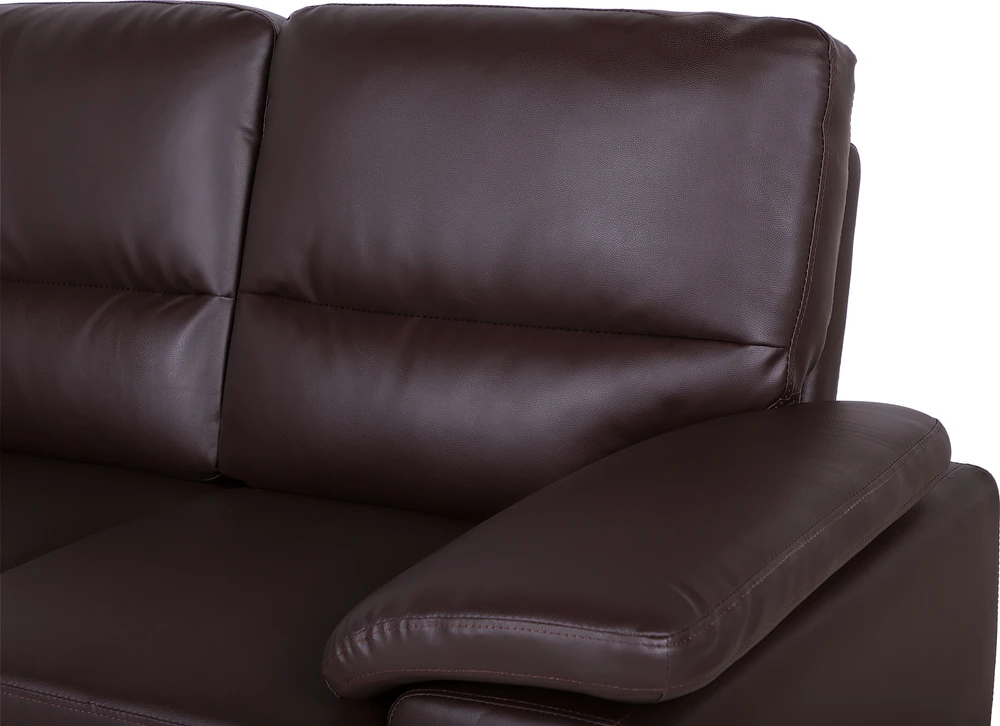 Beliani 2 vietų sofa VOGAR iš dirbtinės odos, tamsiai ruda