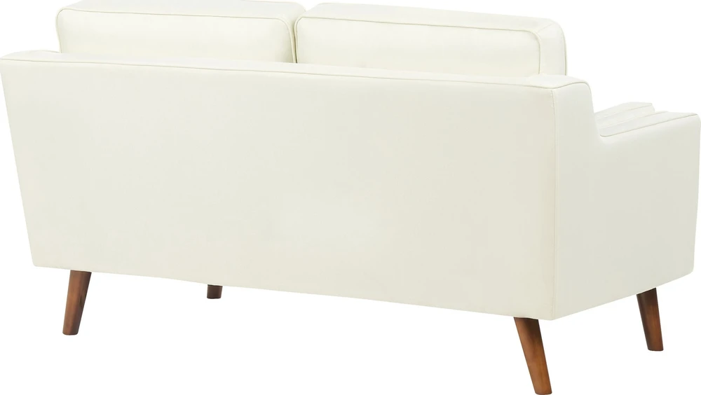 Beliani Dviejų vietų sofa LOKKA, kreminė balta