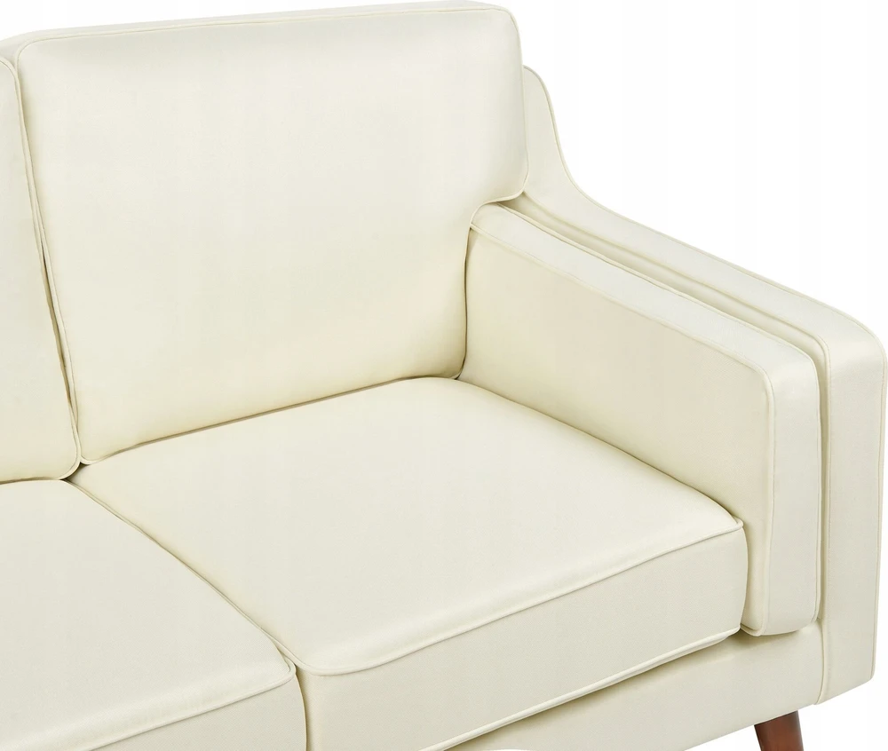 Beliani Dviejų vietų sofa LOKKA, kreminė balta