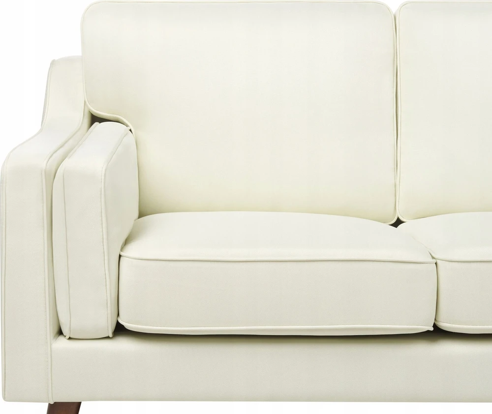Beliani Dviejų vietų sofa LOKKA, kreminė balta