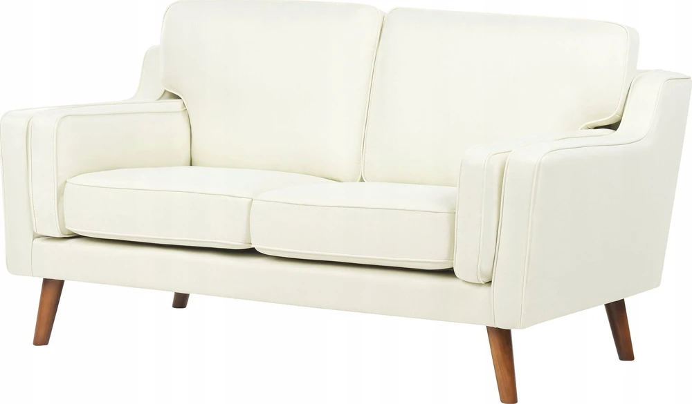 Beliani Dviejų vietų sofa LOKKA, kreminė balta