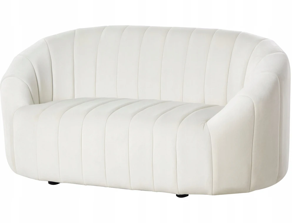 Beliani Dvivietė sofa MALUNG veliūrinė, spalva: balta