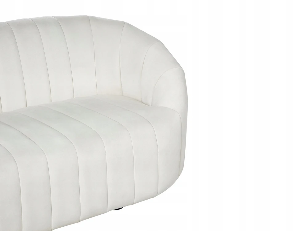 Beliani Dvivietė sofa MALUNG veliūrinė, spalva: balta