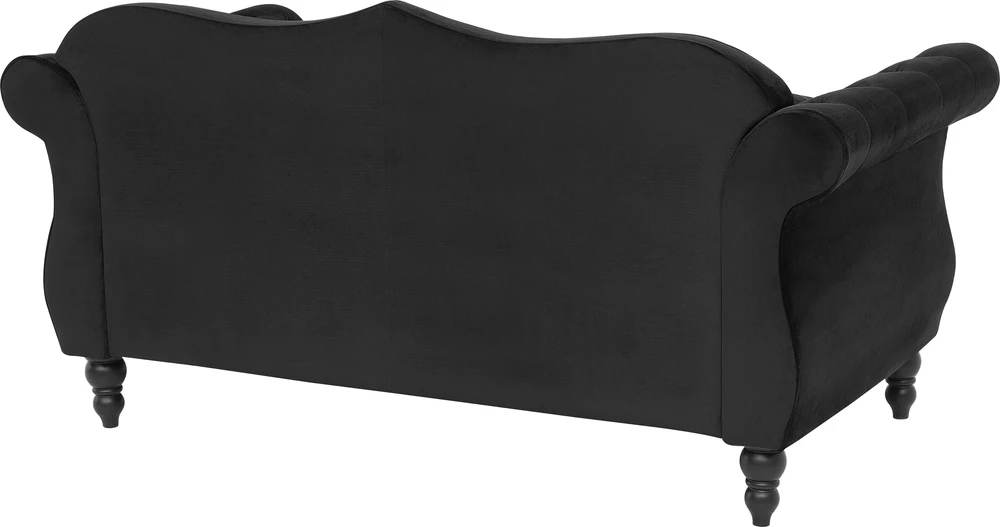 Beliani Dvivietė sofa SKIEN, juodas veliūras