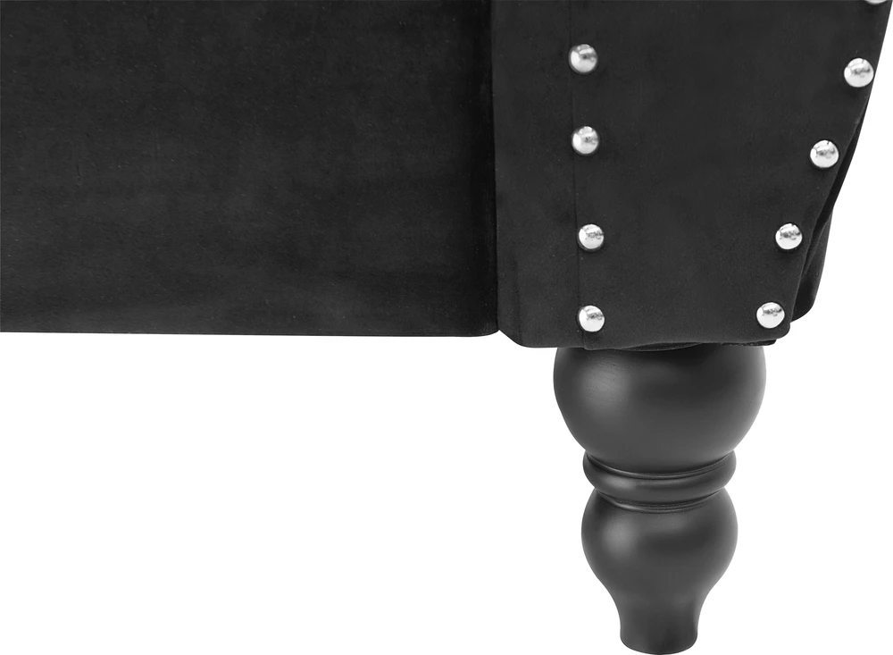 Beliani Dvivietė sofa SKIEN, juodas veliūras