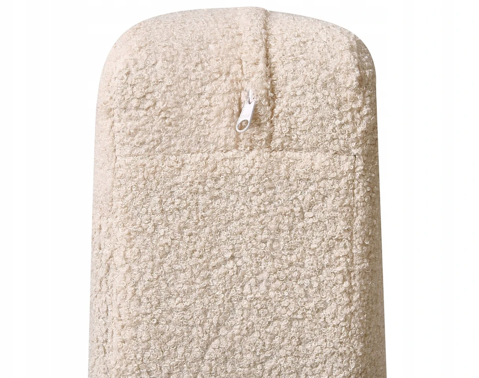 Beliani Dvivietė sofa SALO, bouclé audinys, smėlio spalva su staliukais
