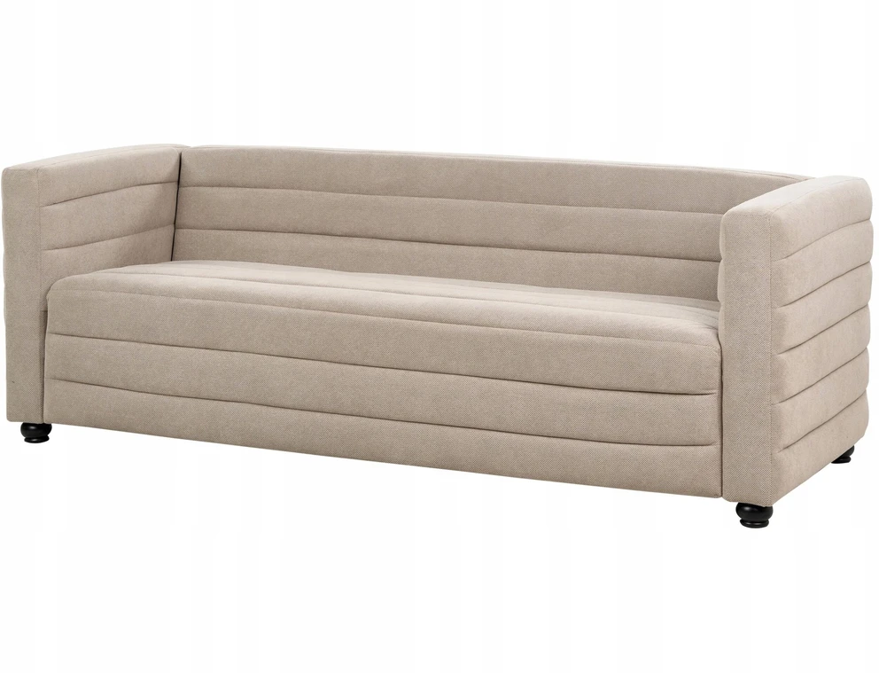 Beliani 3-vietė sofa HOFN smėlio pilkumo spalvos