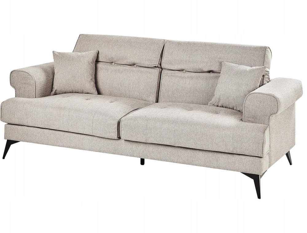 Beliani 3 vietų sofa SKIVE smėlio pilkos spalvos