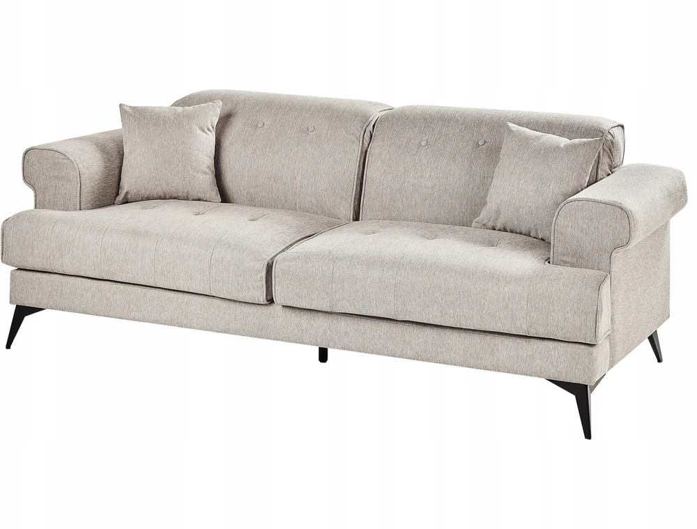 Beliani 3 vietų sofa SKIVE smėlio pilkos spalvos