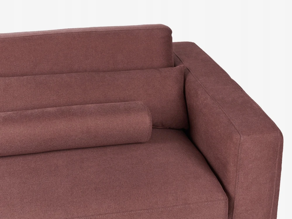 Beliani Trivietė sofa ANGE Burgundinė