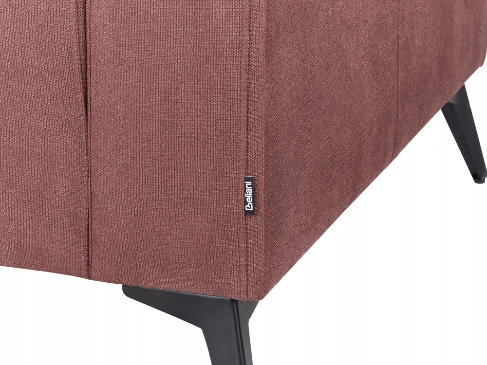 Beliani Trivietė sofa ANGE Burgundinė