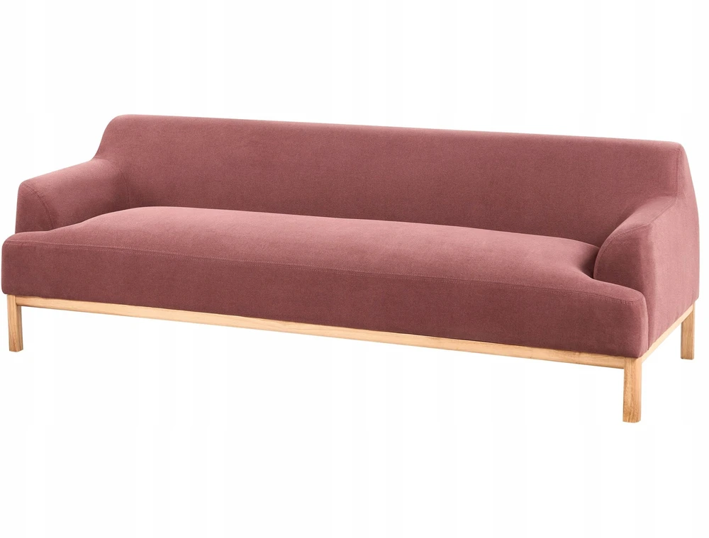 Beliani Trivietė sofa SOSJO burgundiškos spalvos