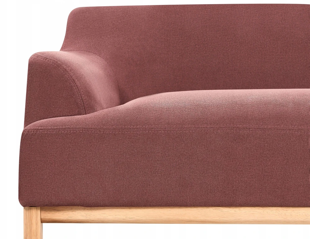 Beliani Trivietė sofa SOSJO burgundiškos spalvos