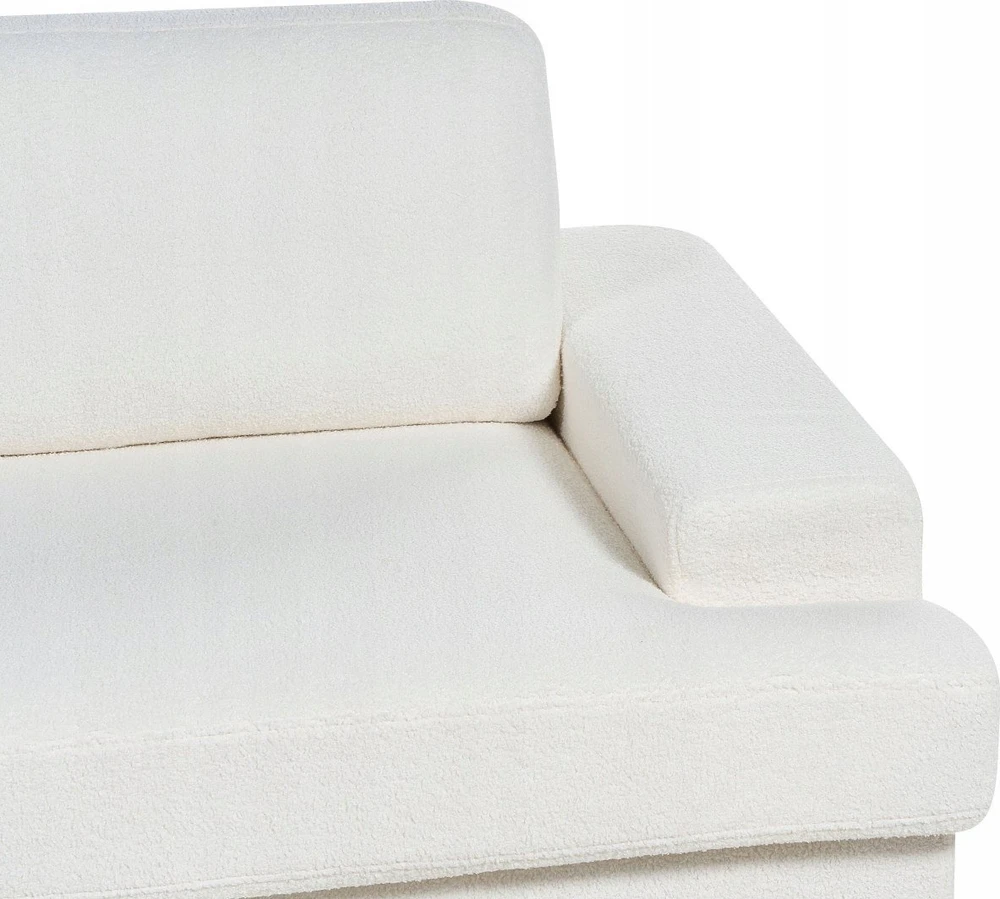 Beliani 3 vietų sofa ALLA Boucle, kreminė balta