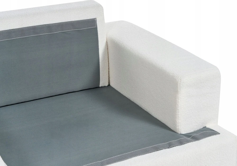 Beliani 3 vietų sofa ALLA Boucle, kreminė balta