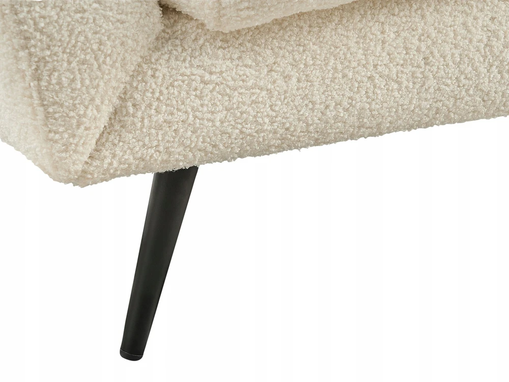 Beliani 3 vietų sofa LENVIK, buklė audinys, balta