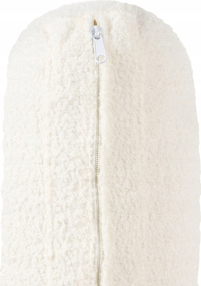 Beliani Trivietė sofa SOVIK, boucle audinys, pieno balta spalva