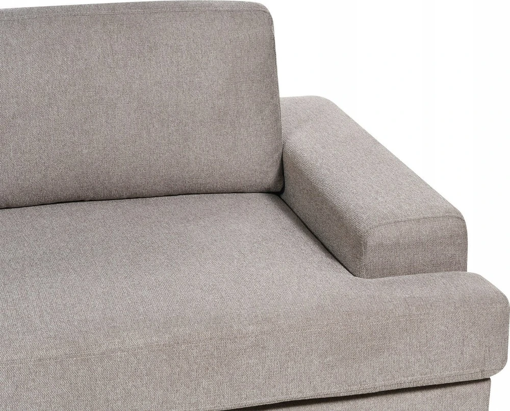 Beliani Trivietė sofa ALLA smėlio ir pilkos spalvos
