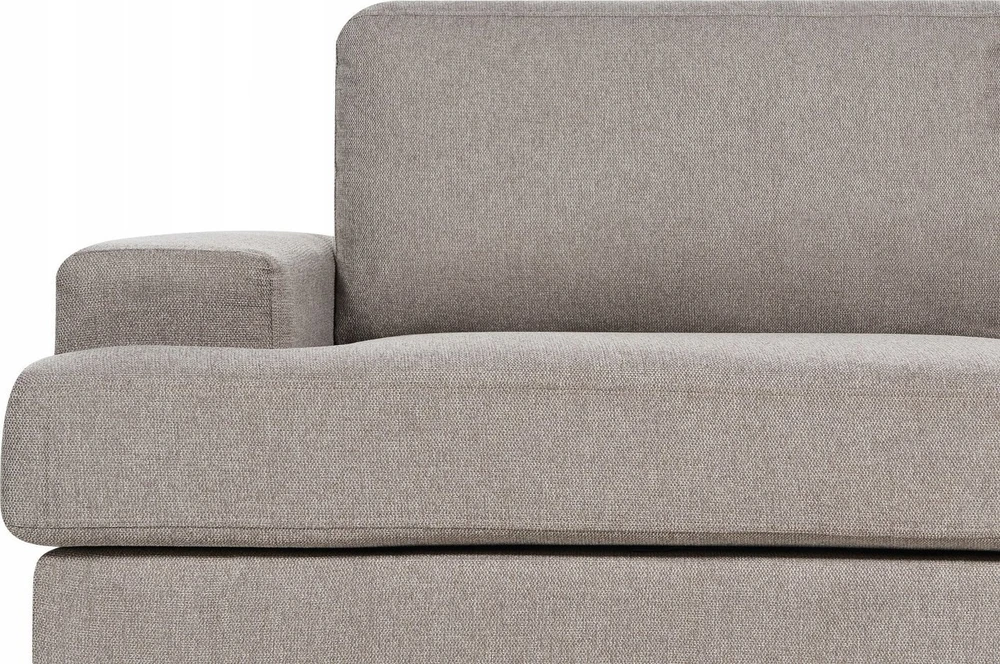 Beliani Trivietė sofa ALLA smėlio ir pilkos spalvos