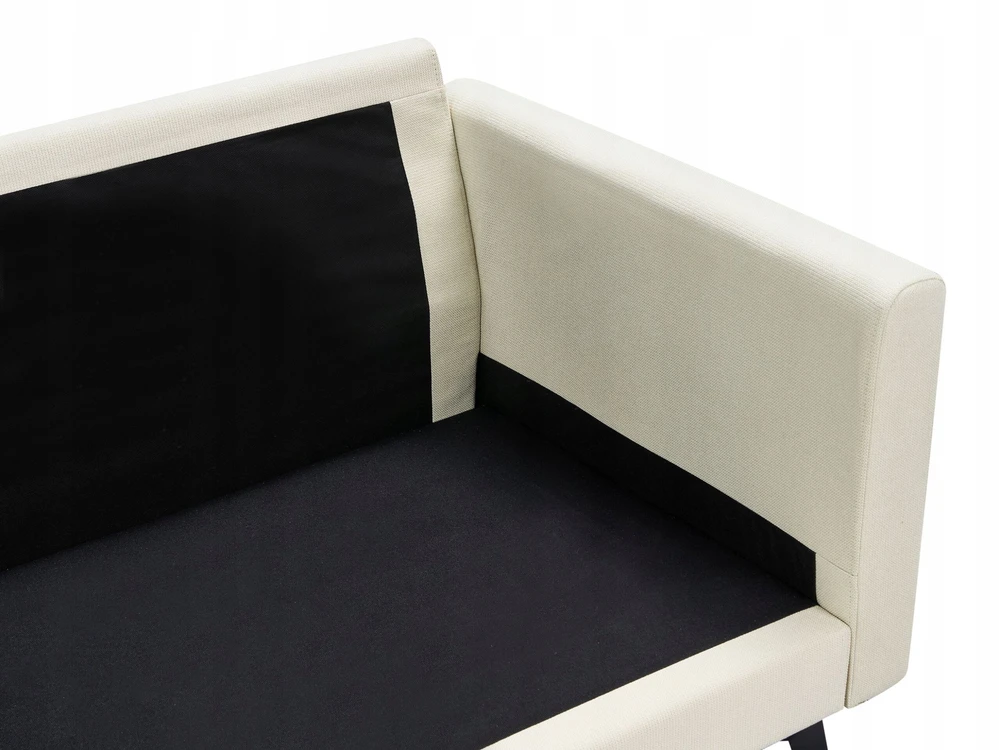 Beliani Trivietė sofa MALA šviesi smėlio spalva