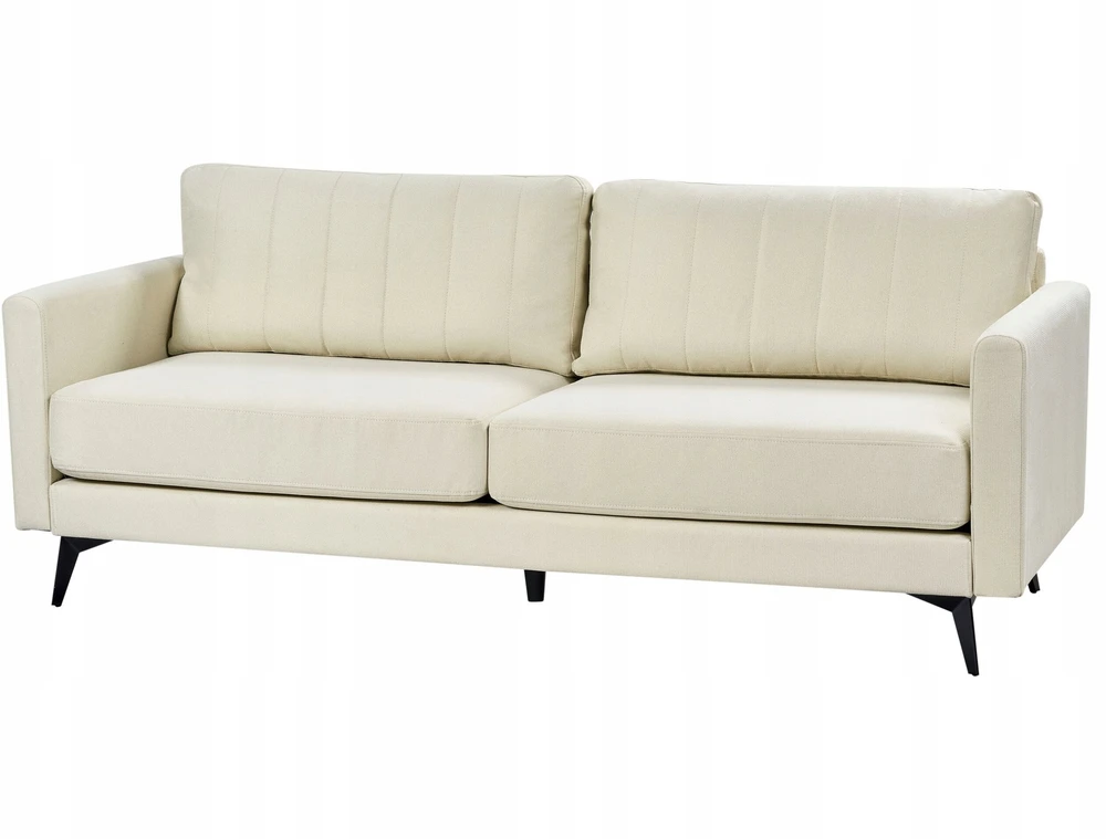 Beliani Trivietė sofa MALA šviesi smėlio spalva