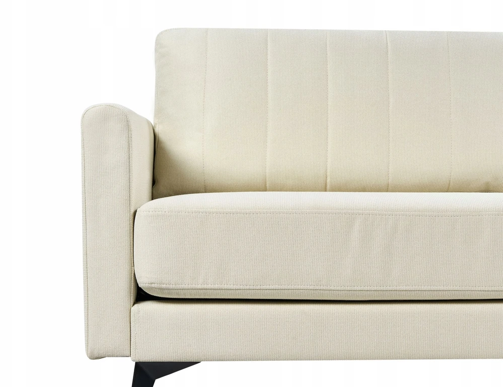 Beliani Trivietė sofa MALA šviesi smėlio spalva