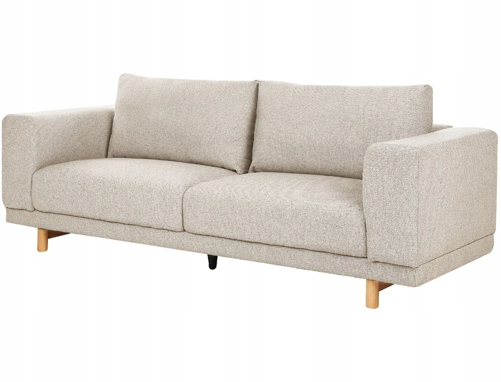 Beliani Tvivietė sofa NIVALA šviesiai smėlio spalvos