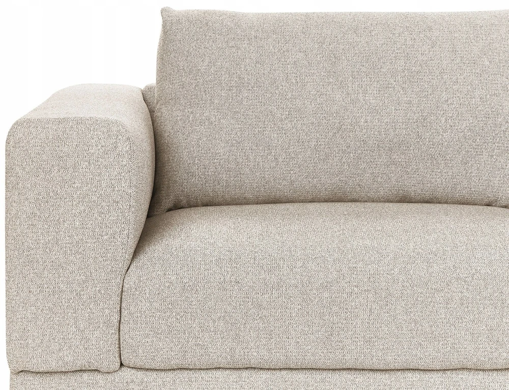Beliani Tvivietė sofa NIVALA šviesiai smėlio spalvos