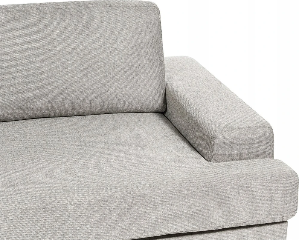 Beliani Trivietė sofa ALLA šviesiai pilka