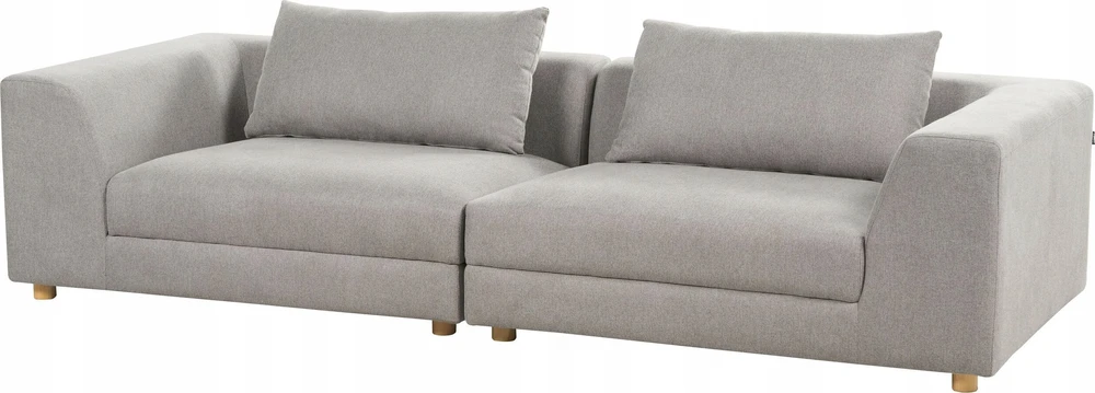 Beliani Trivietė sofa LERMON šviesiai pilka
