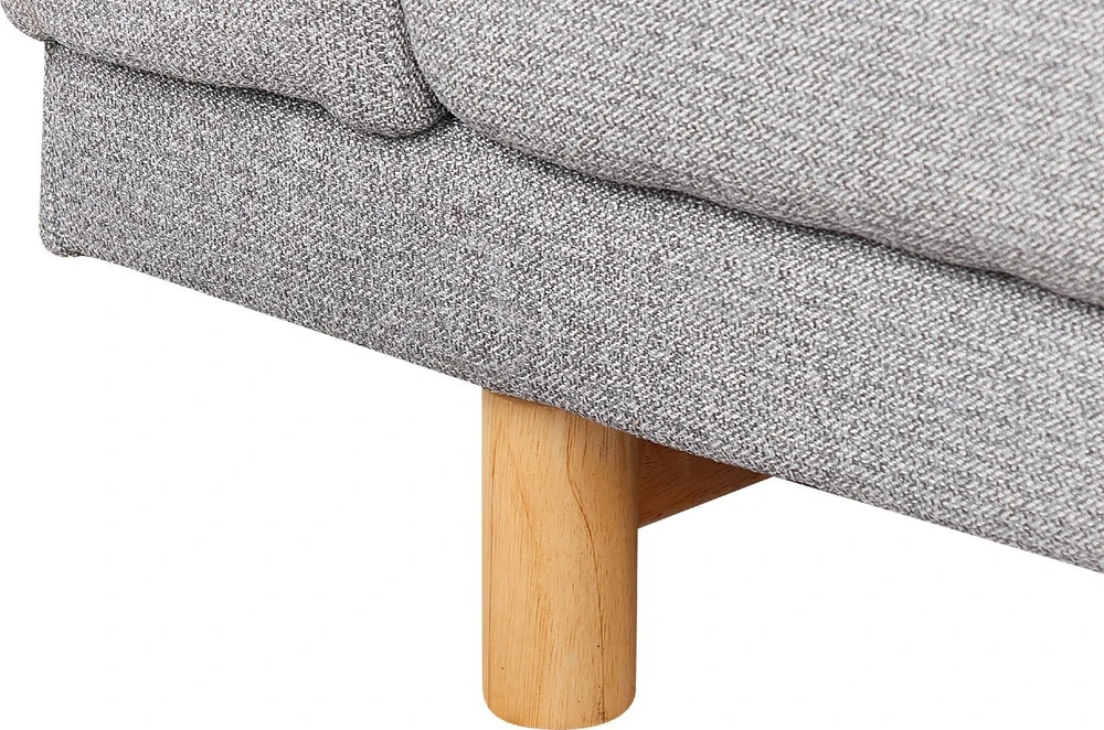 Beliani Trivietė sofa NIVALA šviesiai pilka